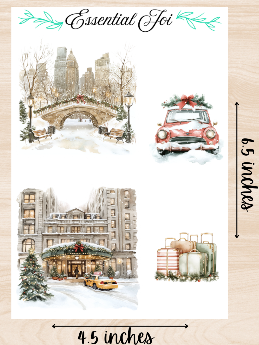 Christmas in the City Sticker Sheet