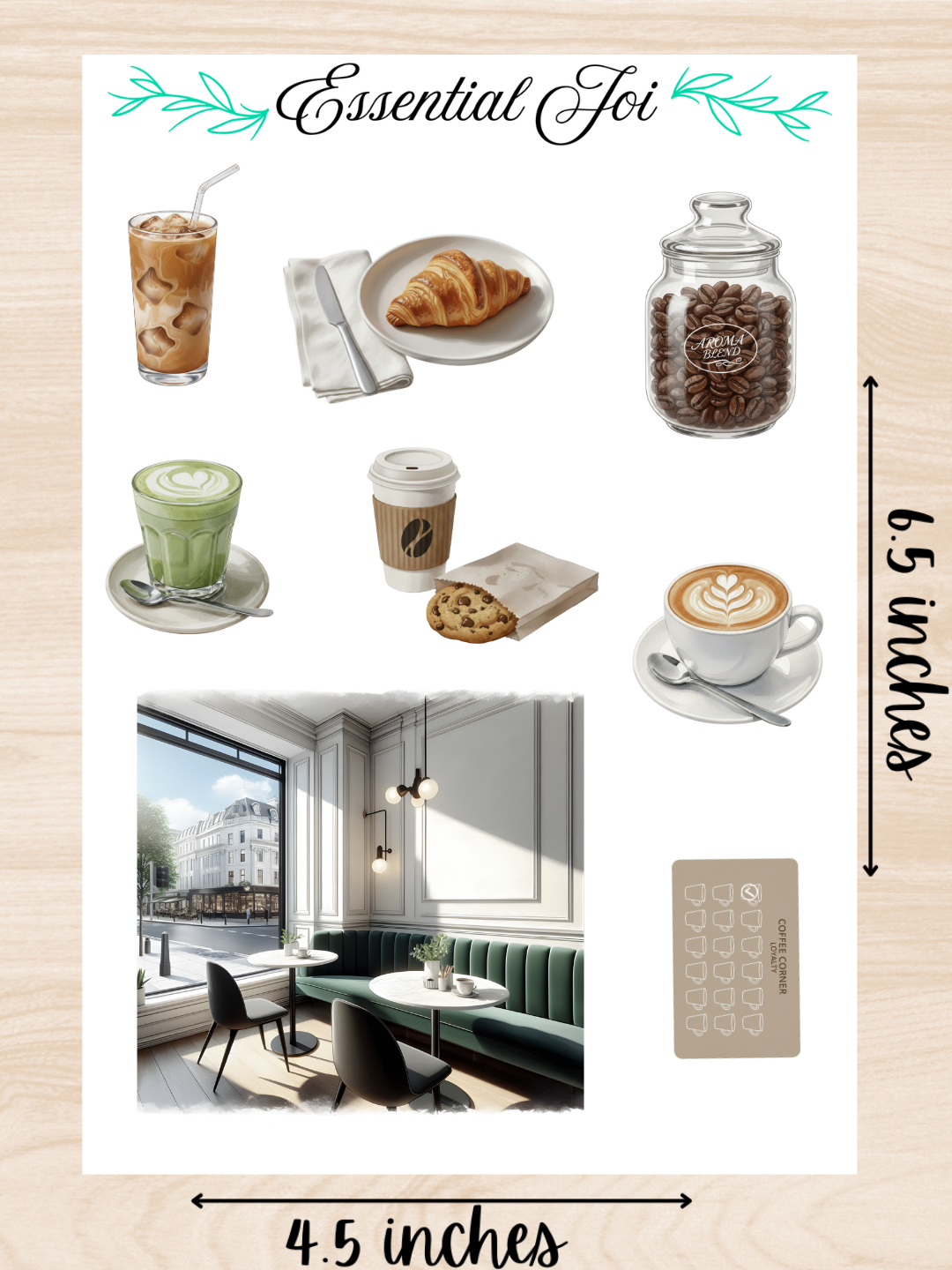 Coffee House Vibes Decorative Sticker