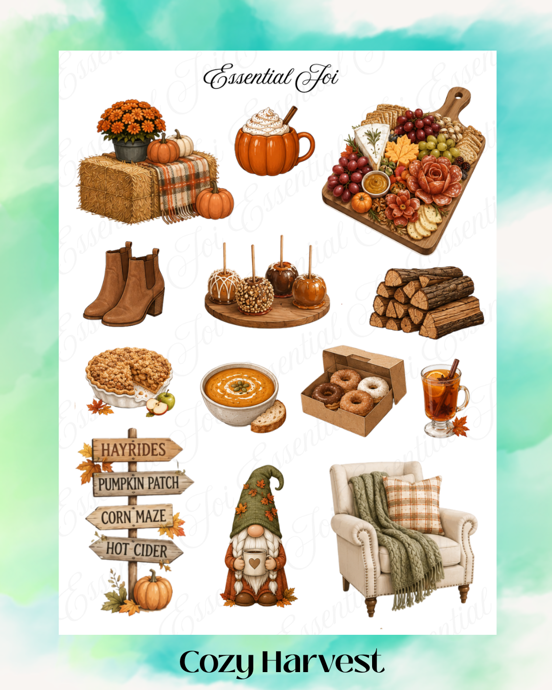 Cozy Harvest Sticker Sheet