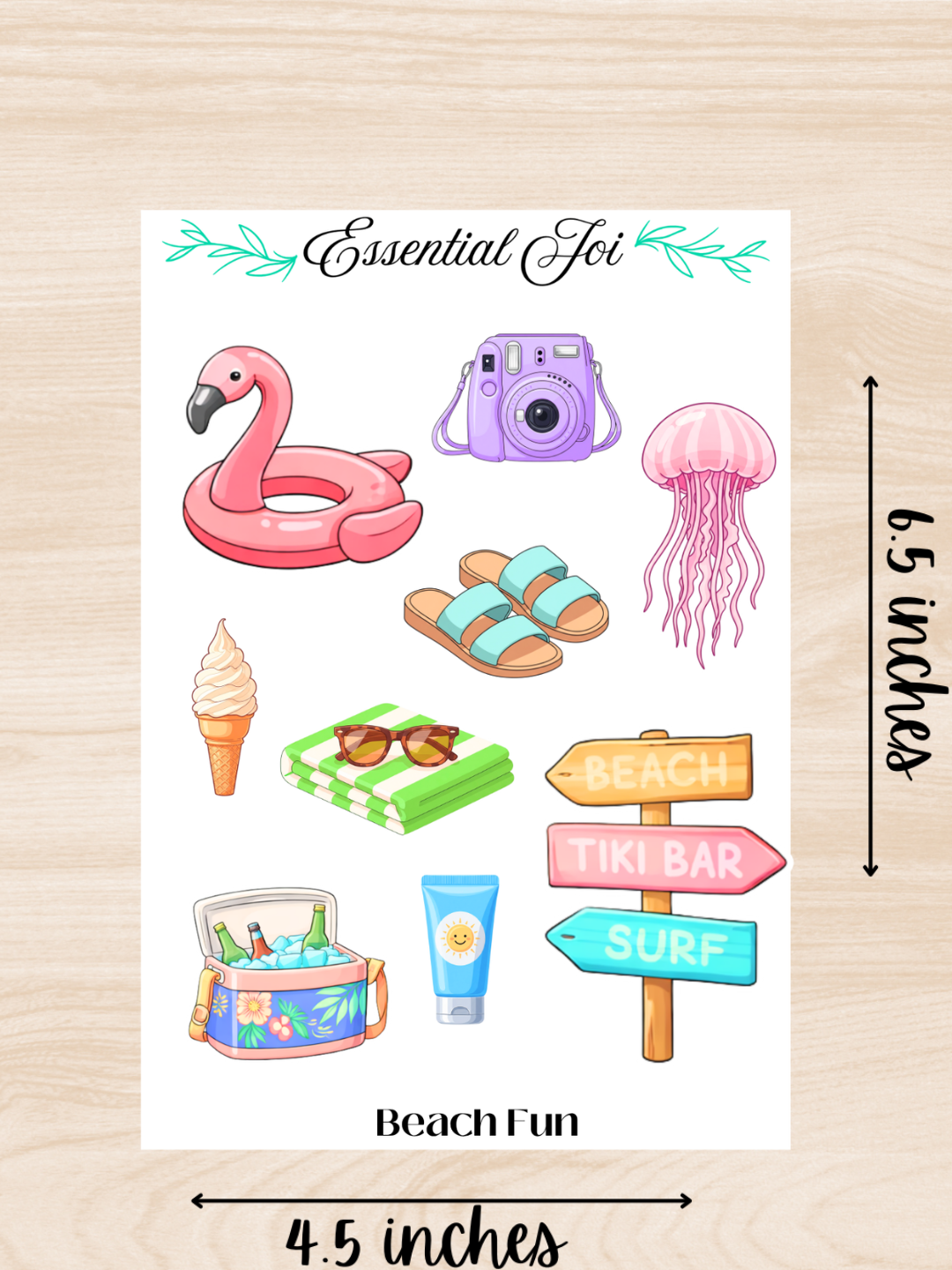 Beach Fun Sticker Sheet
