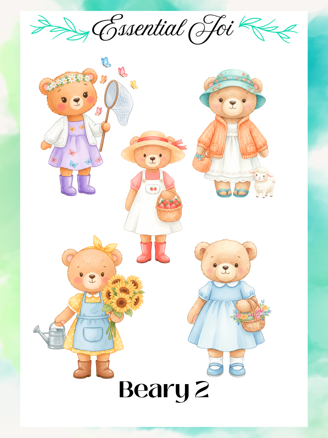 Beary 2 Sticker Sheet