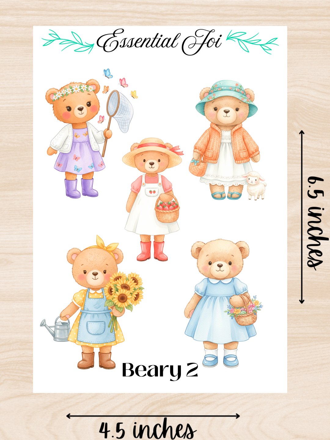 Beary 2 Sticker Sheet