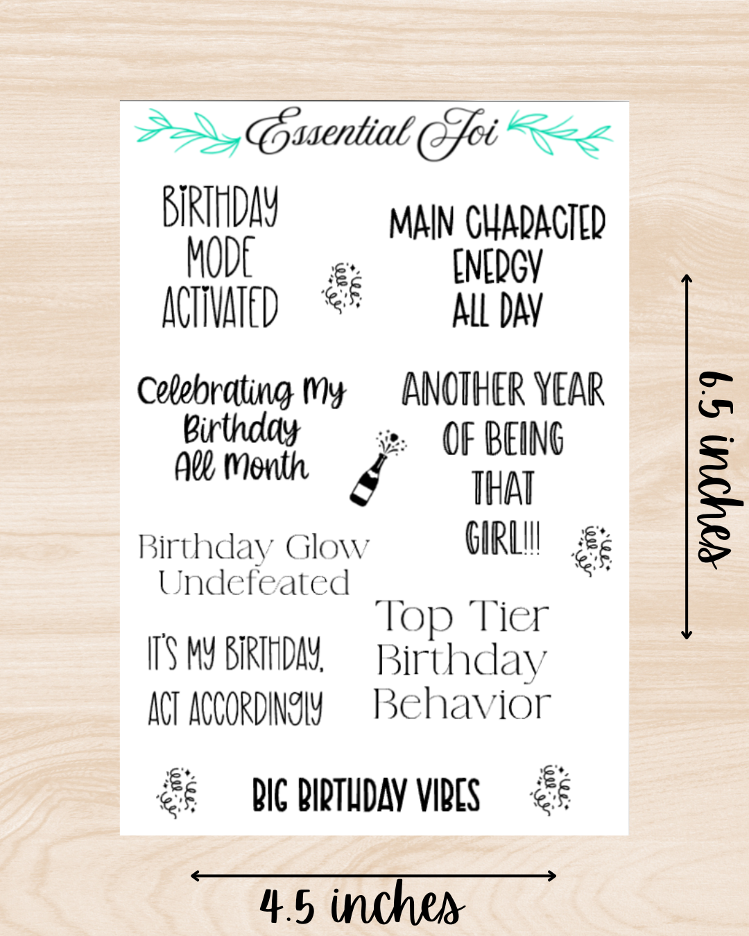 Birthday Vibes Sticker Sheet