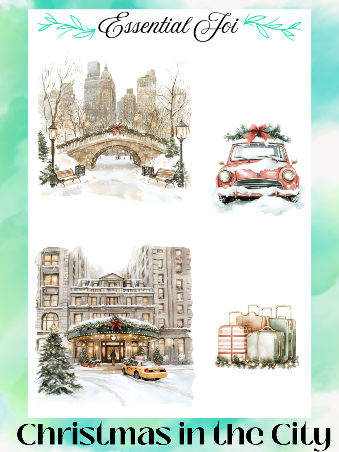 Christmas in the City Sticker Sheet