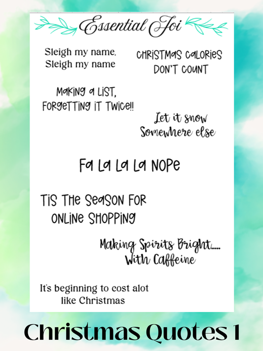 Christmas Quotes 1 Sticker Sheet
