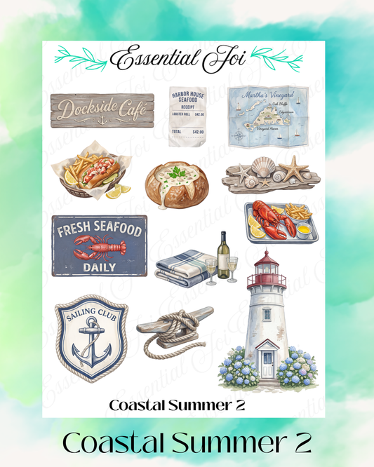 Coastal Summer 2 Sticker Sheet