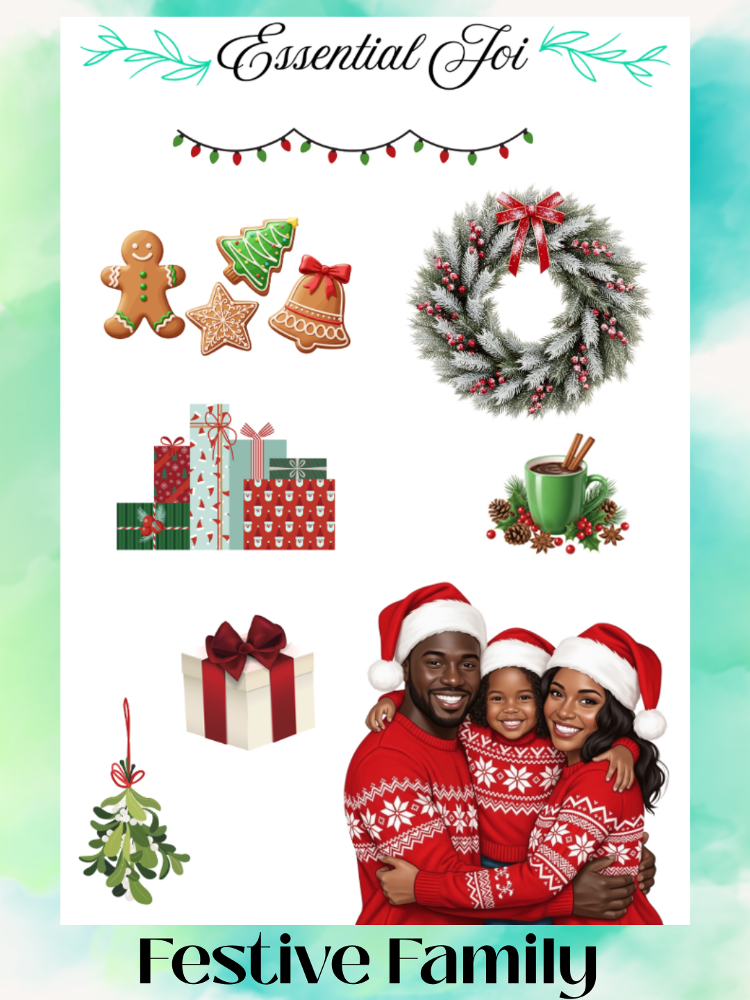 Festive Family Sticker Sheet