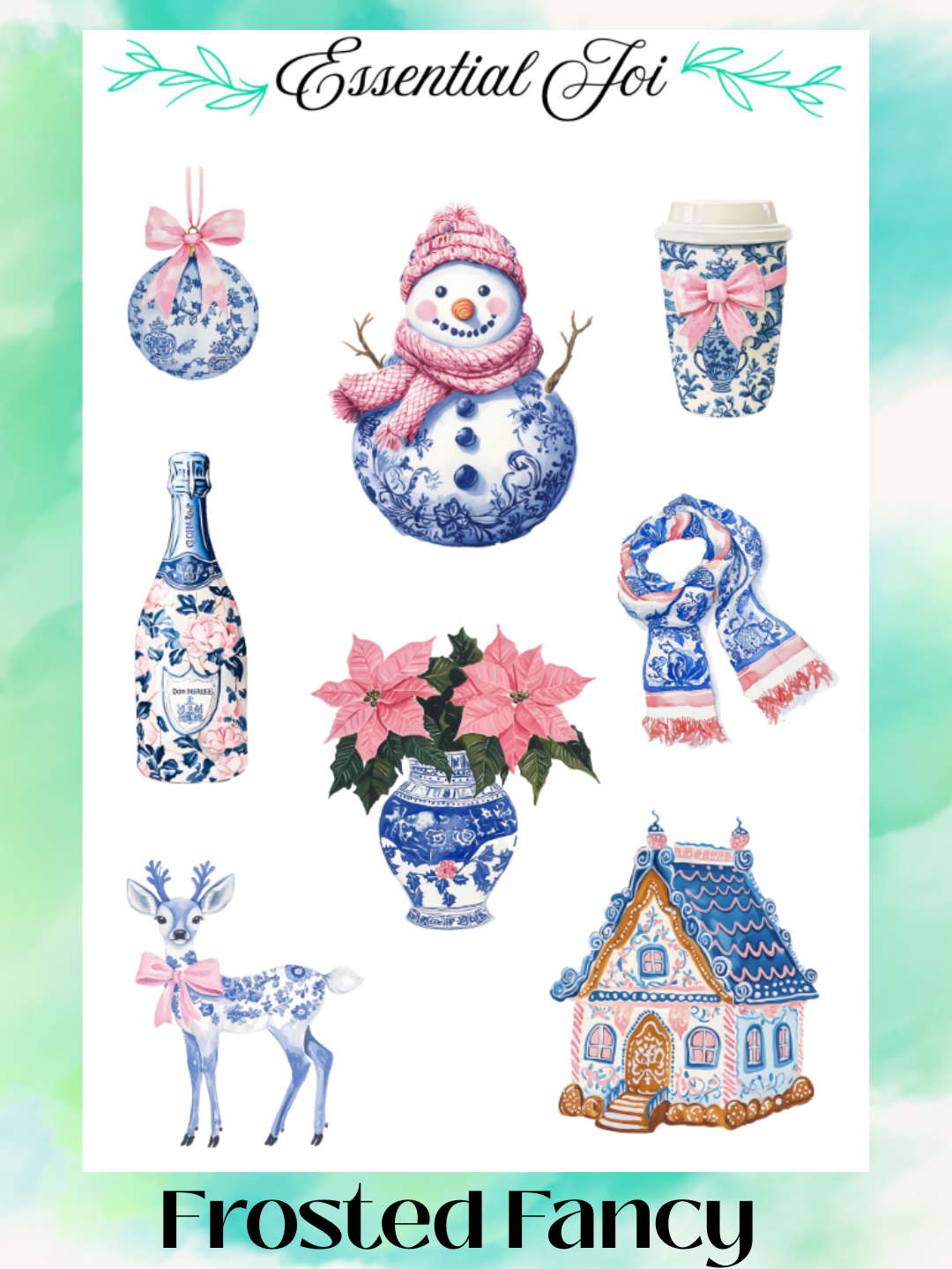 Frosted Fancy Sticker Sheet