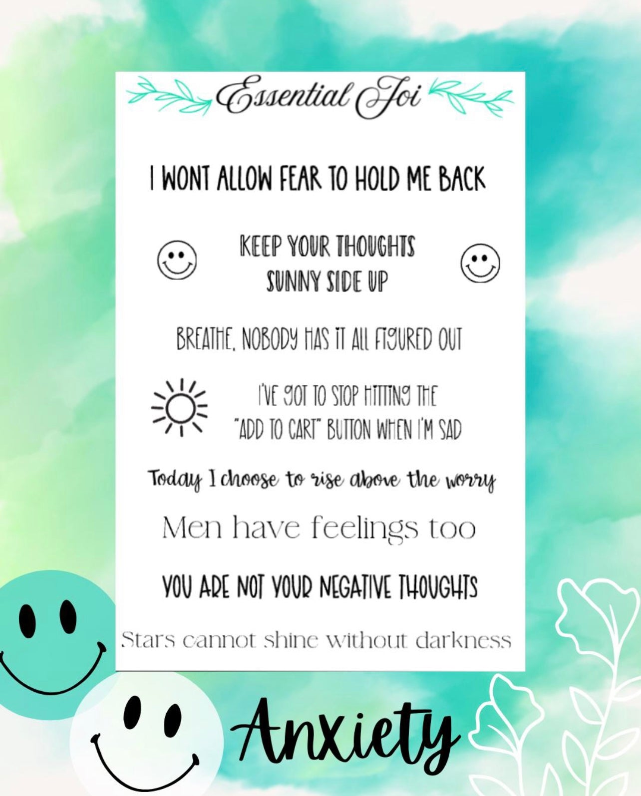 Anxiety Sticker Sheet