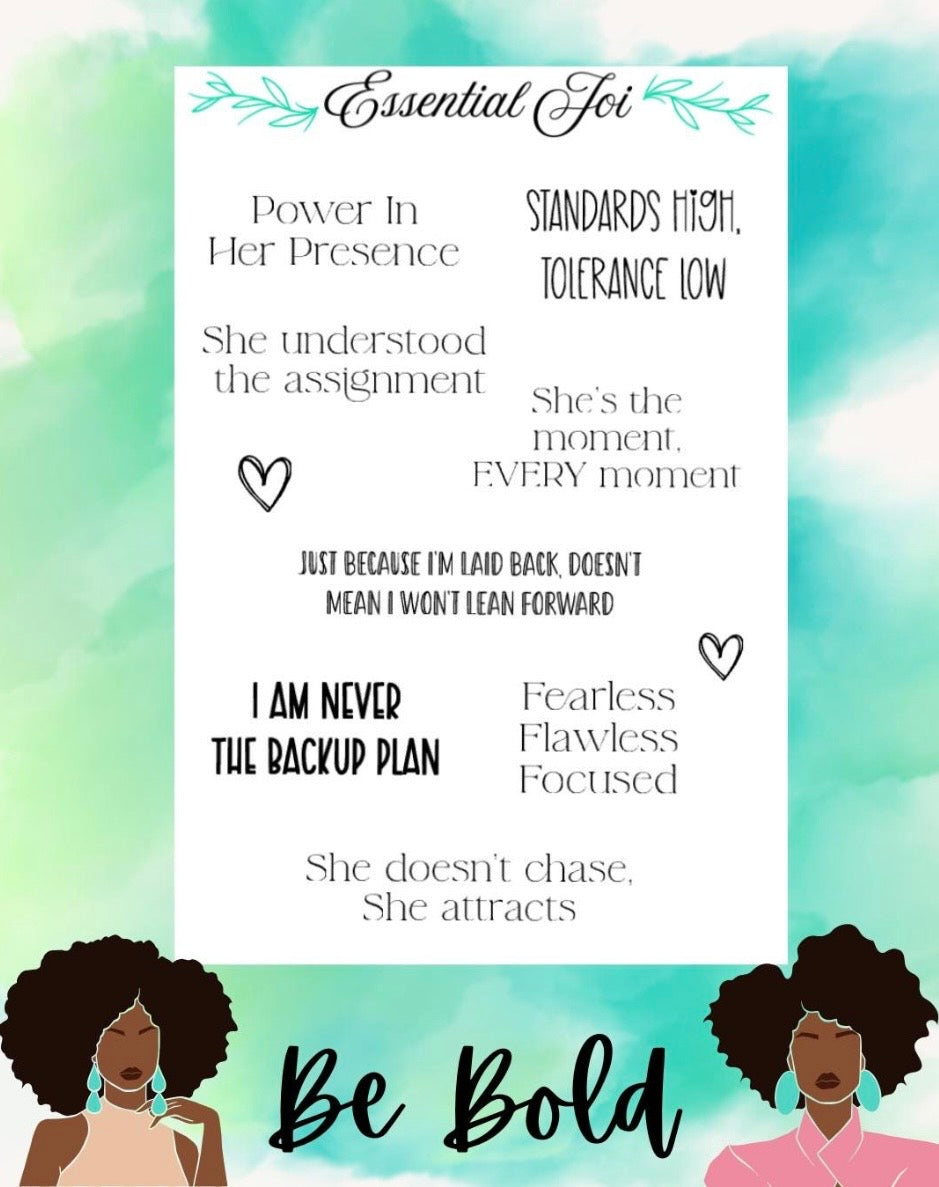 Be Bold Sticker Sheet