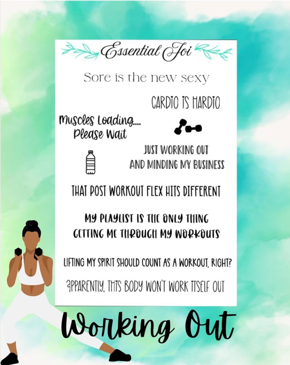 Working Out Sticker Sheet