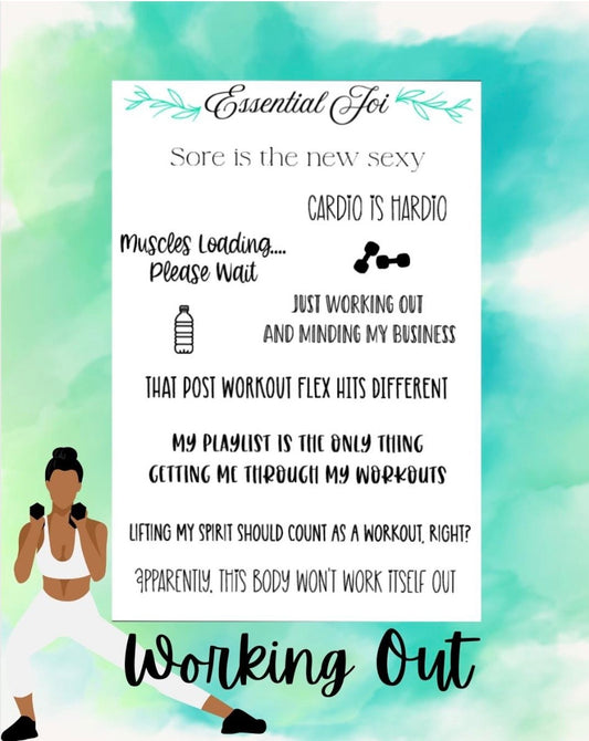 Working Out Sticker Sheet