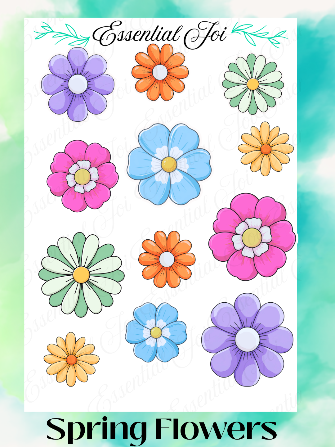Spring Flowers Sticker Sheet